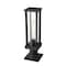 Z-Lite Glenwood 1 Light Outdoor Pier Mounted Fixture, Black & Clear 586PHMR-533PM-BK - alternate 5